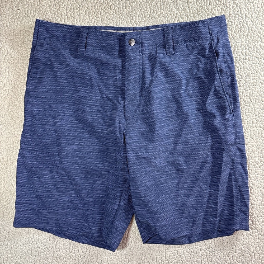 Callaway Men’s Golf Shorts Size 34 Navy Blue Textured Performance Athletic Fit